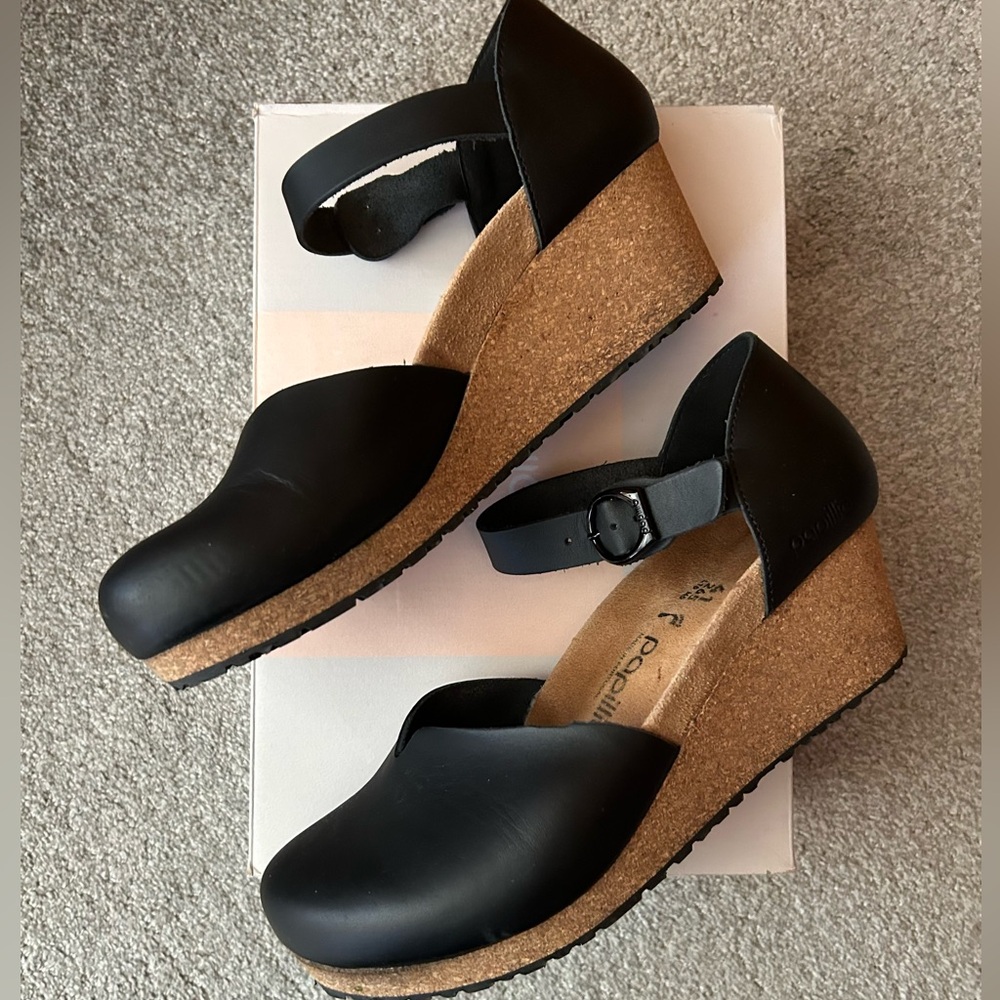 Birkenstock Papillio Mary Black Leather Size 41